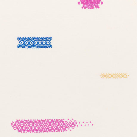 Schumacher Balamil Handwoven Panel Multi On Ivory Fabric