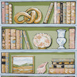 Schumacher Natalies Library Celadon Wallpaper