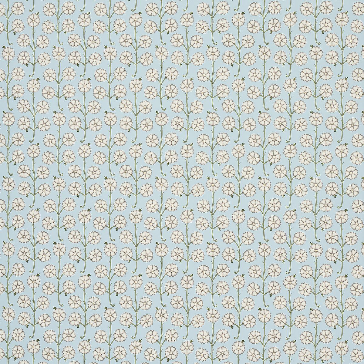 Schumacher Gardenia Egg Blue Wallpaper