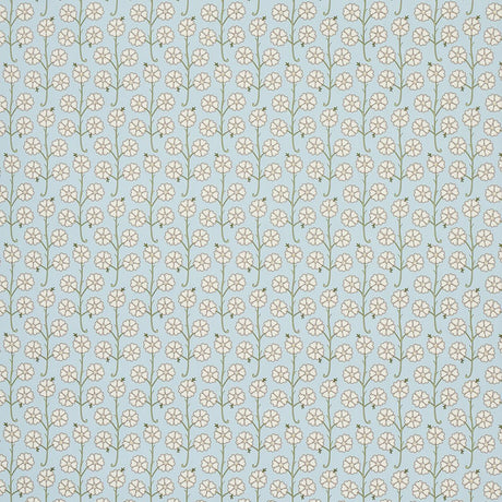 Schumacher Gardenia Egg Blue Wallpaper