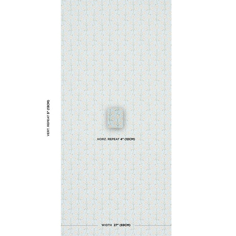 Schumacher Gardenia Egg Blue Wallpaper