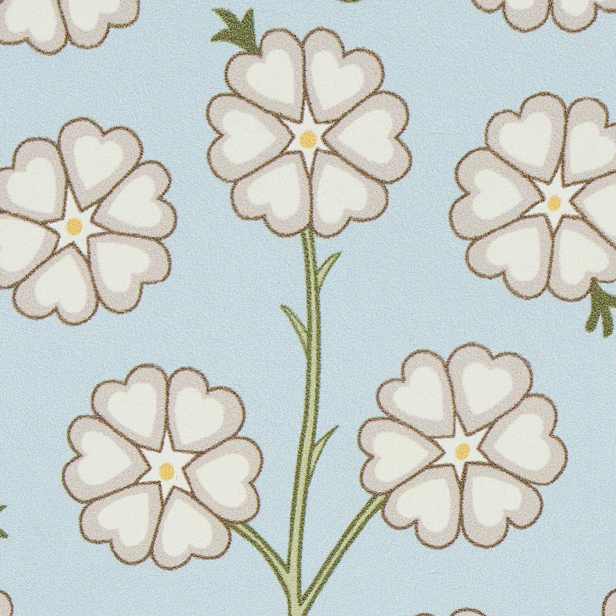 Schumacher Gardenia Egg Blue Wallpaper