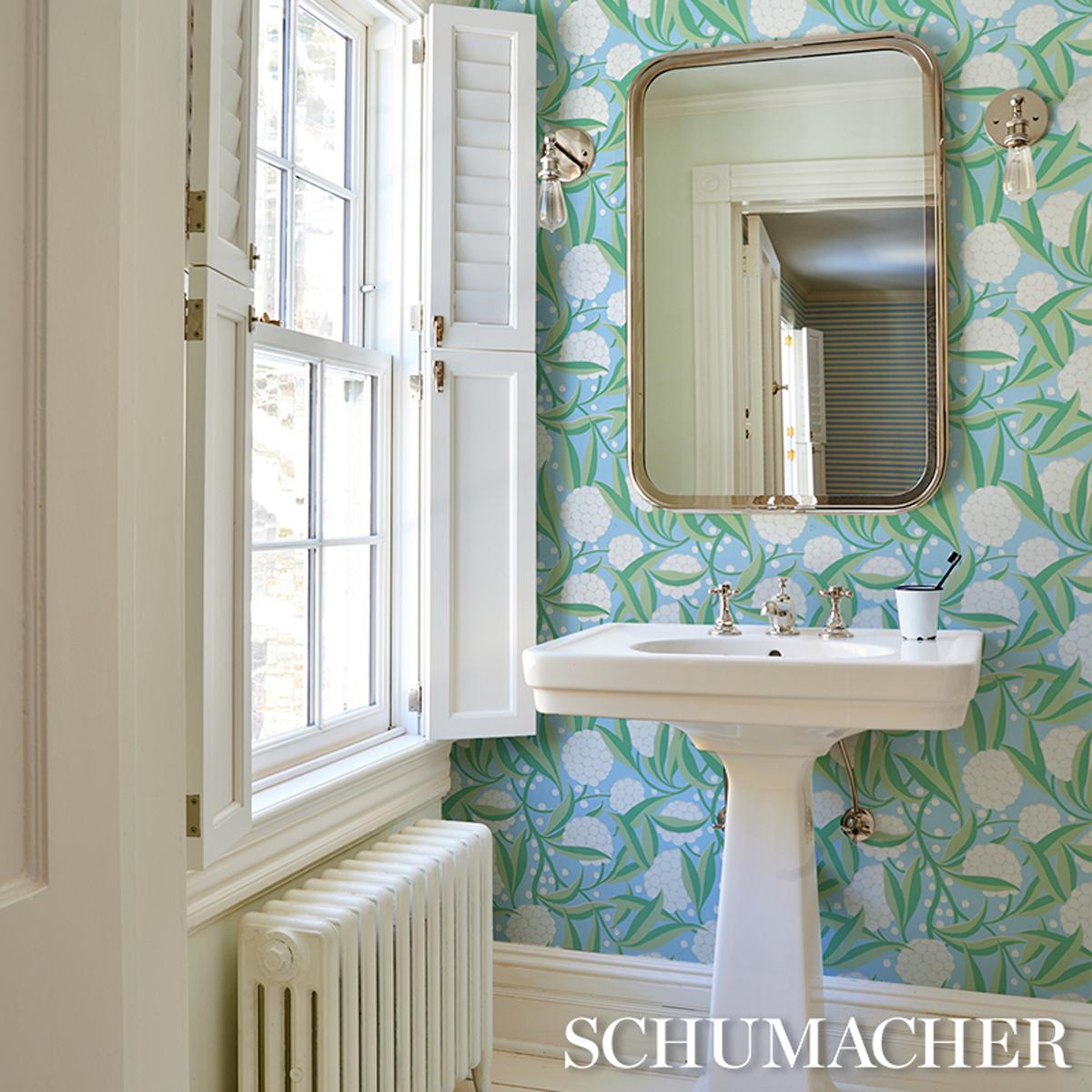 Schumacher Rubus Delft Wallpaper – DecoratorsBest