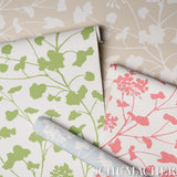 Schumacher Pennick Coral On Ivory Wallpaper