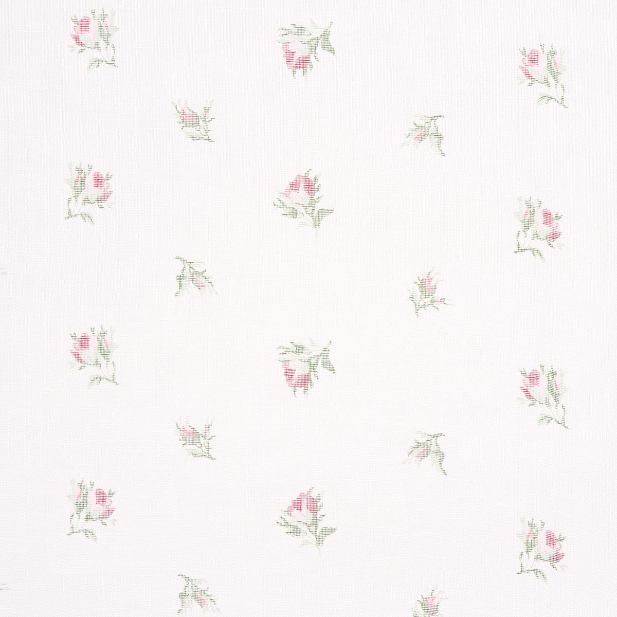 Schumacher Margie Floral Sheer Rose Fabric