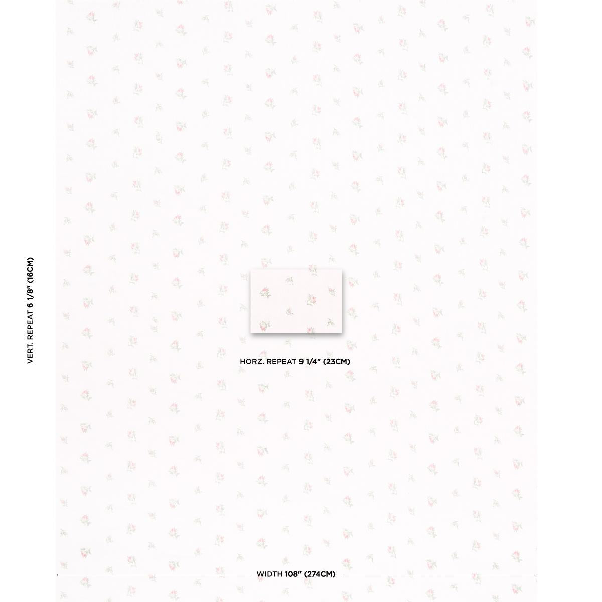 Schumacher Margie Floral Sheer Rose Fabric