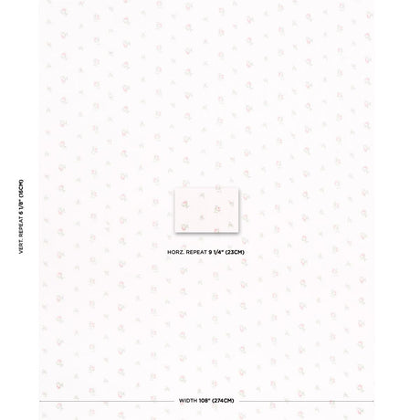 Schumacher Margie Floral Sheer Rose Fabric