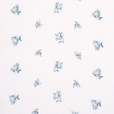 Schumacher Margie Floral Sheer Soft Blue Fabric
