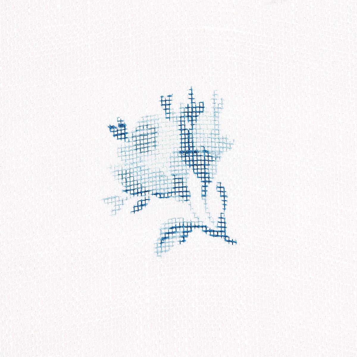 Schumacher Margie Floral Sheer Soft Blue Fabric