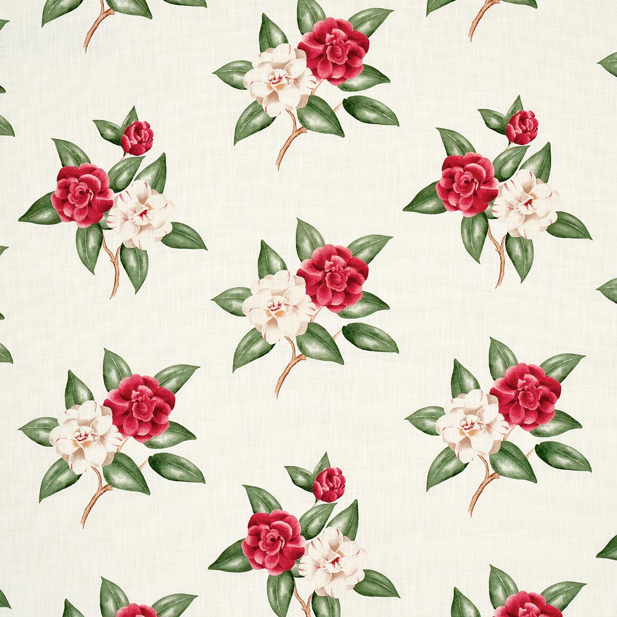Schumacher Casablanca Floral Indoor/Outdoor Garnet Fabric