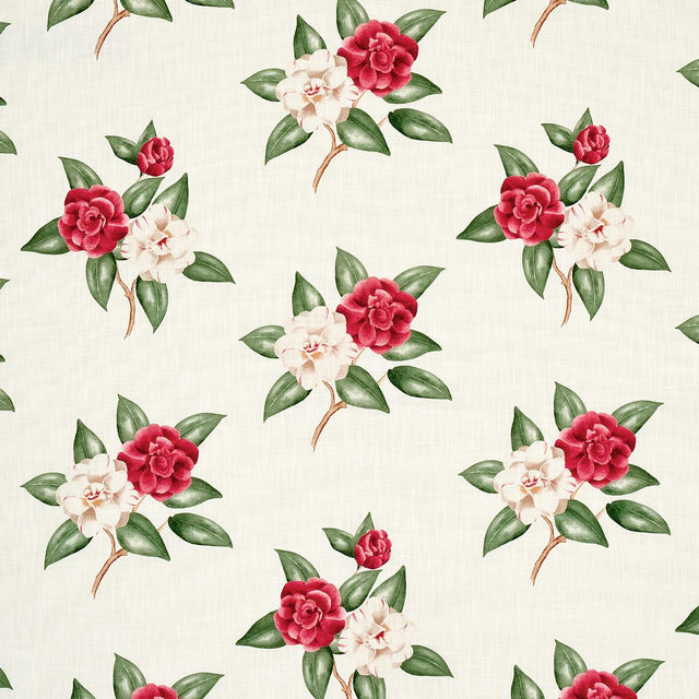 Schumacher Casablanca Floral Indoor/Outdoor Garnet Fabric