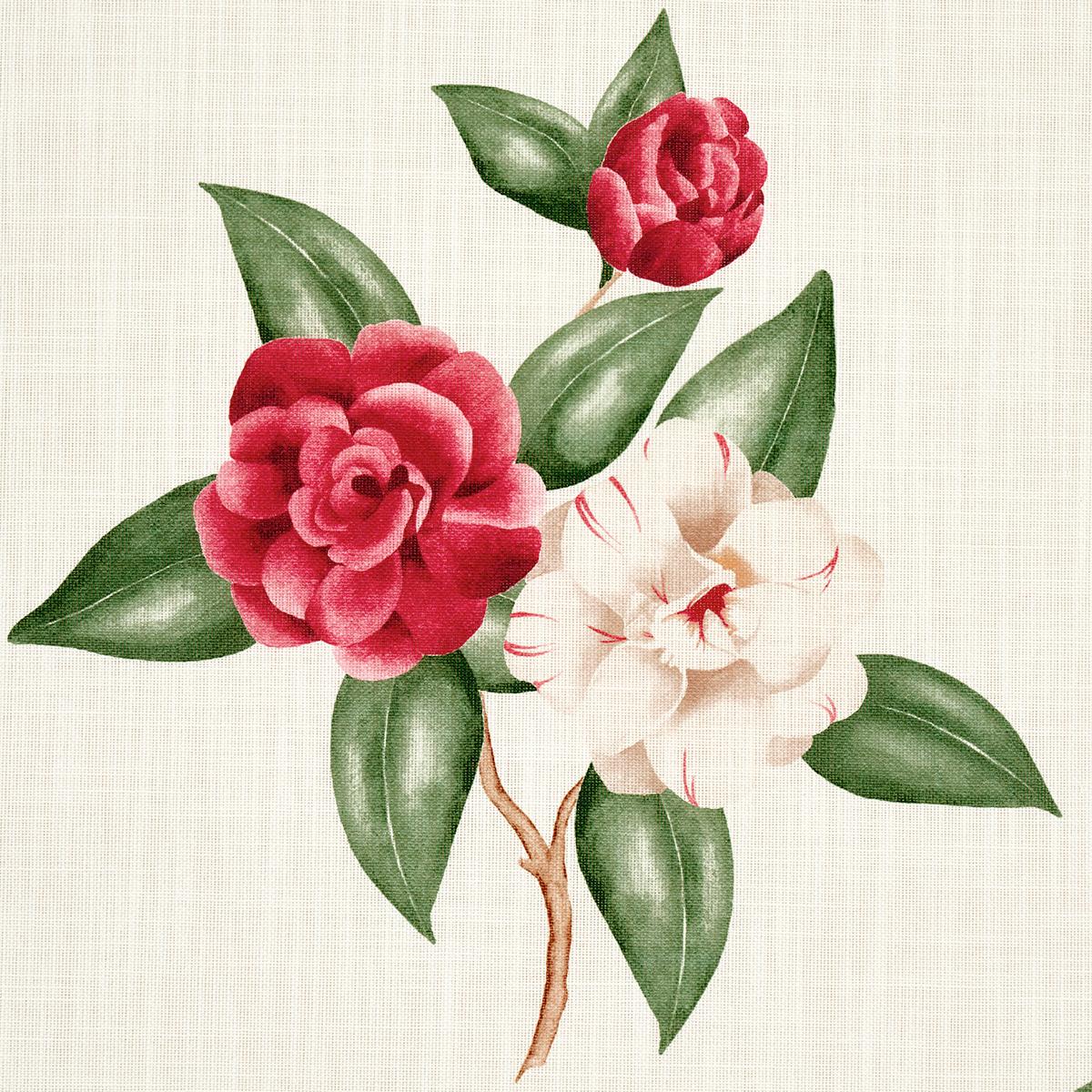 Schumacher Casablanca Floral Indoor/Outdoor Garnet Fabric