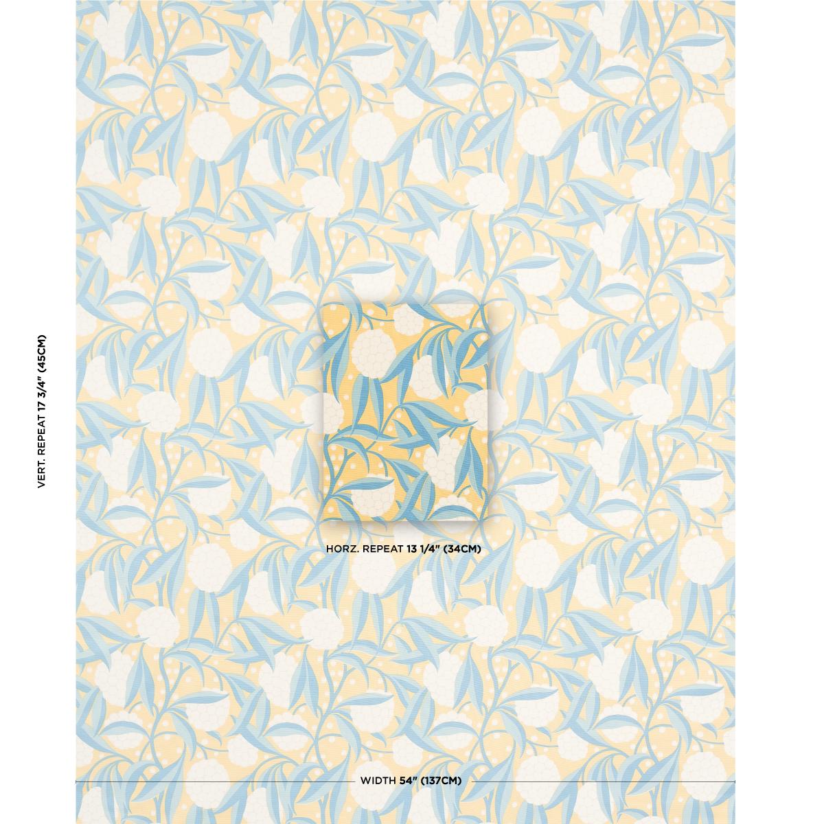 Schumacher Rubus Cotton Linen Yellow Fabric