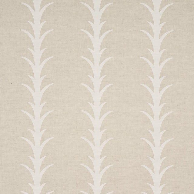 Schumacher Acanthus Stripe Natural Fabric