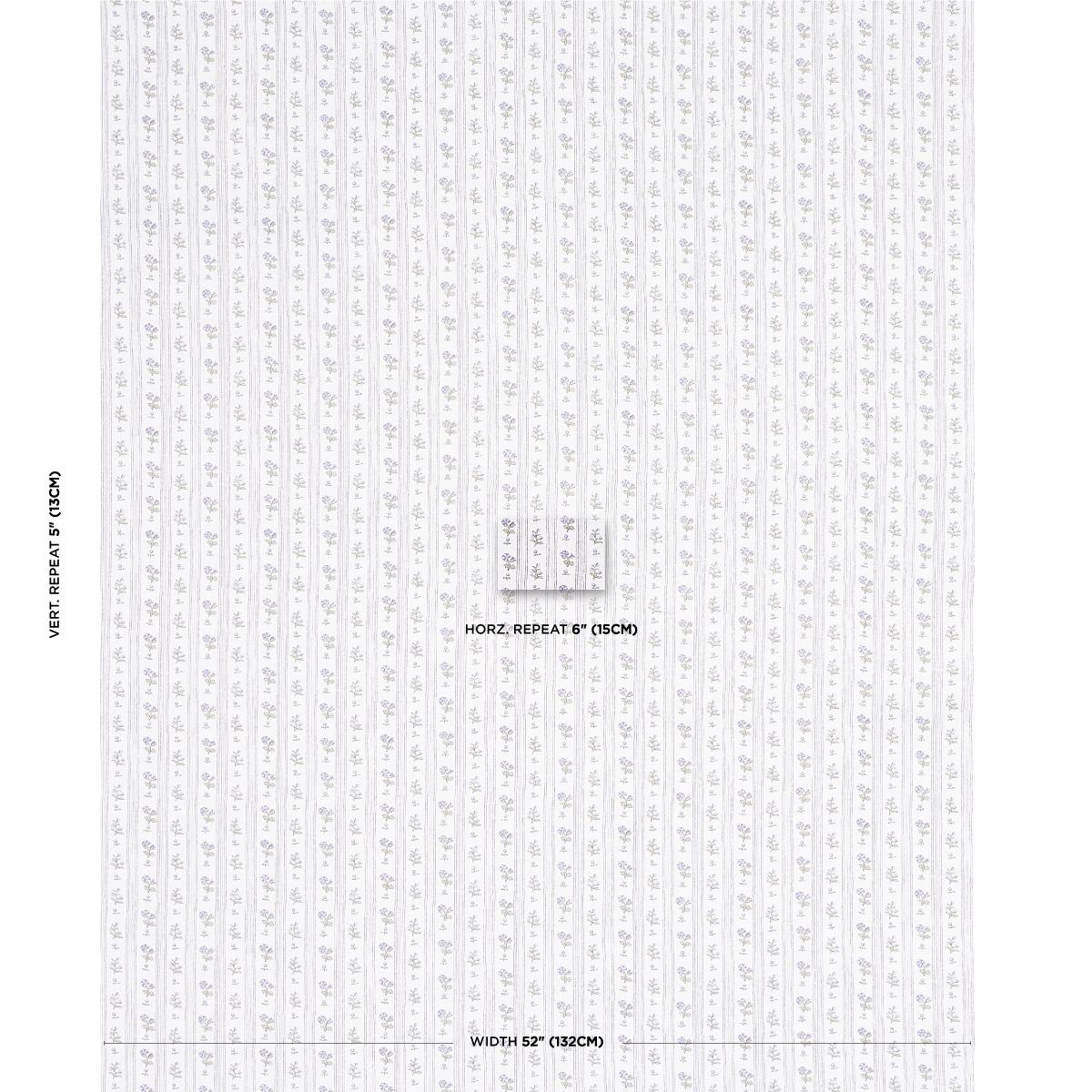 Schumacher Cabanon Stripe Violet Fabric