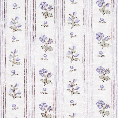 Schumacher Cabanon Stripe Violet Fabric