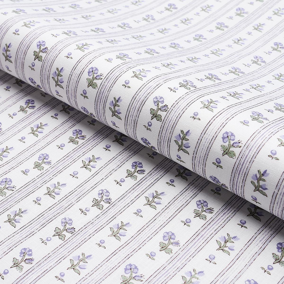 Schumacher Cabanon Stripe Violet Fabric