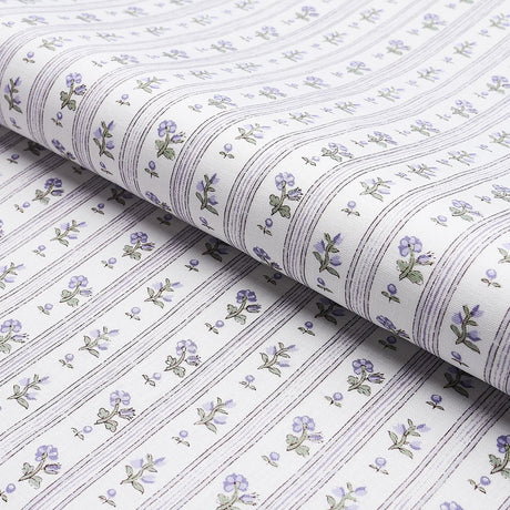 Schumacher Cabanon Stripe Violet Fabric