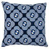 Schumacher Cobalt 20" x 20" Le Moderne Cut Velvet Pillow