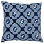 Schumacher Cobalt 20" x 20" Le Moderne Cut Velvet Pillow