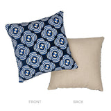 Schumacher Cobalt 20" x 20" Le Moderne Cut Velvet Pillow