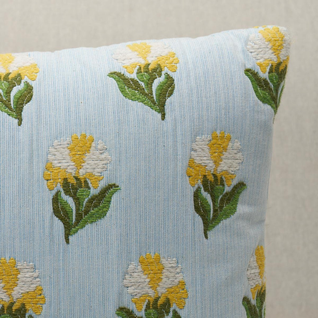 Schumacher Rosina Floral Marigold 18" x 12" Pillow