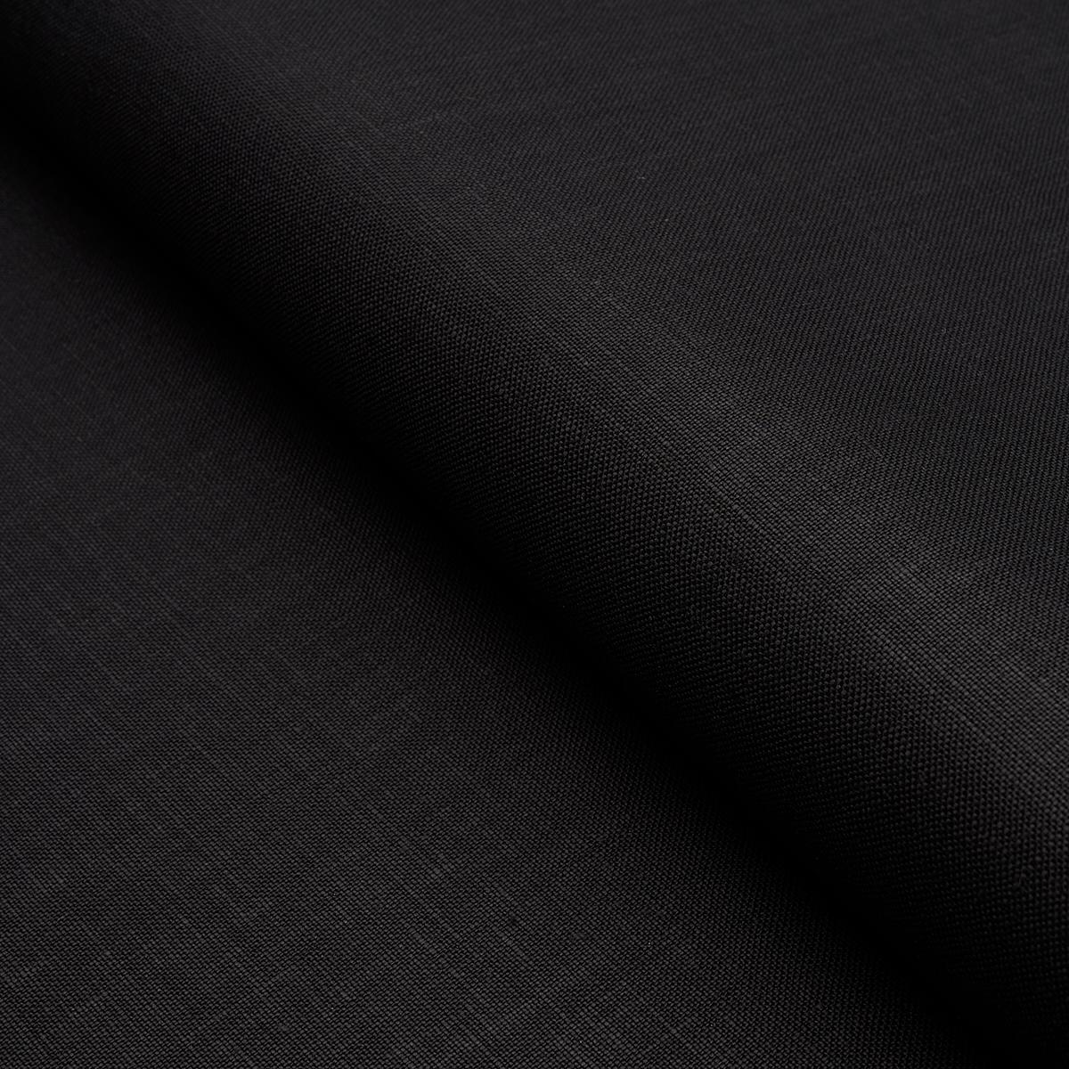 Schumacher Middleton Linen Black Fabric