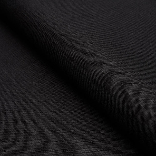 Schumacher Middleton Linen Black Fabric