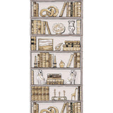 Schumacher Natalies Library Mocha Wallpaper