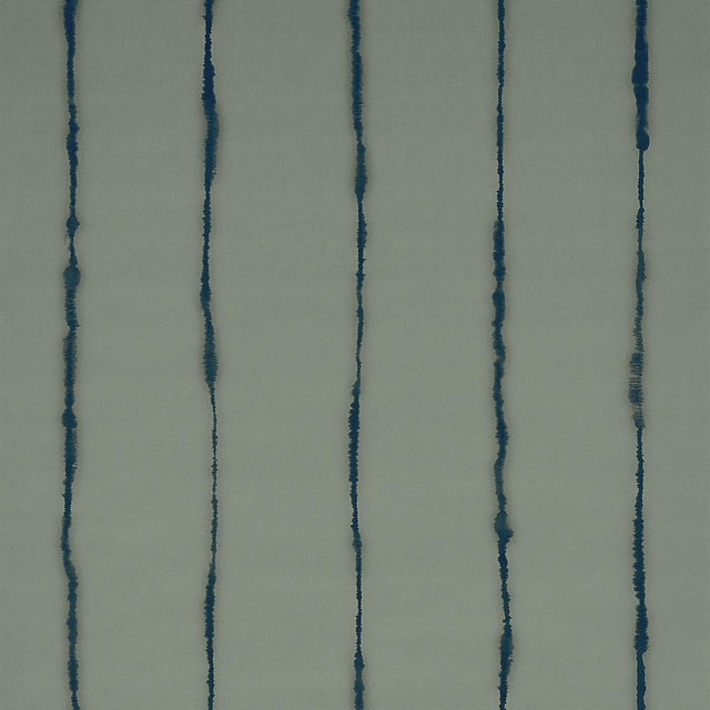 Schumacher Backdrop X Schumacher Ephemera Teal Gray Wallpaper