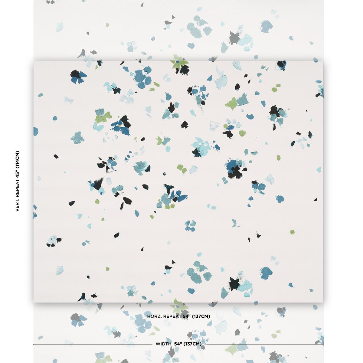 Schumacher Backdrop X Schumacher Fairfarren Teal Wallpaper