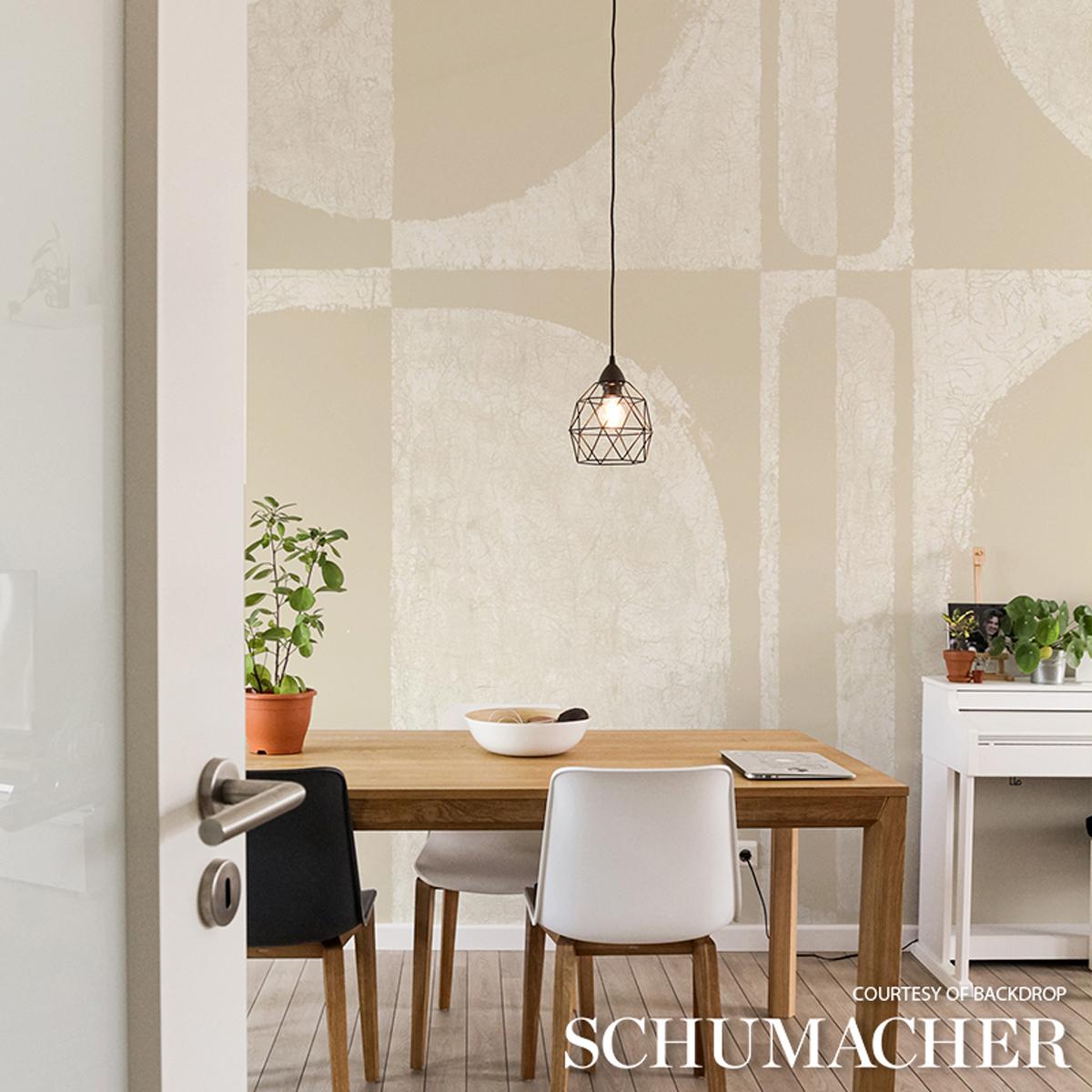 Schumacher The Cloisters Panel Set Warm White Wallpaper