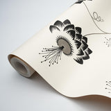 Schumacher Merlin Black & Cream Wallpaper