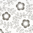 Schumacher Tudor Rose Charcoal White Wallpaper