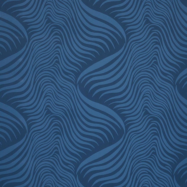 Schumacher Sauvage Navy Wallpaper