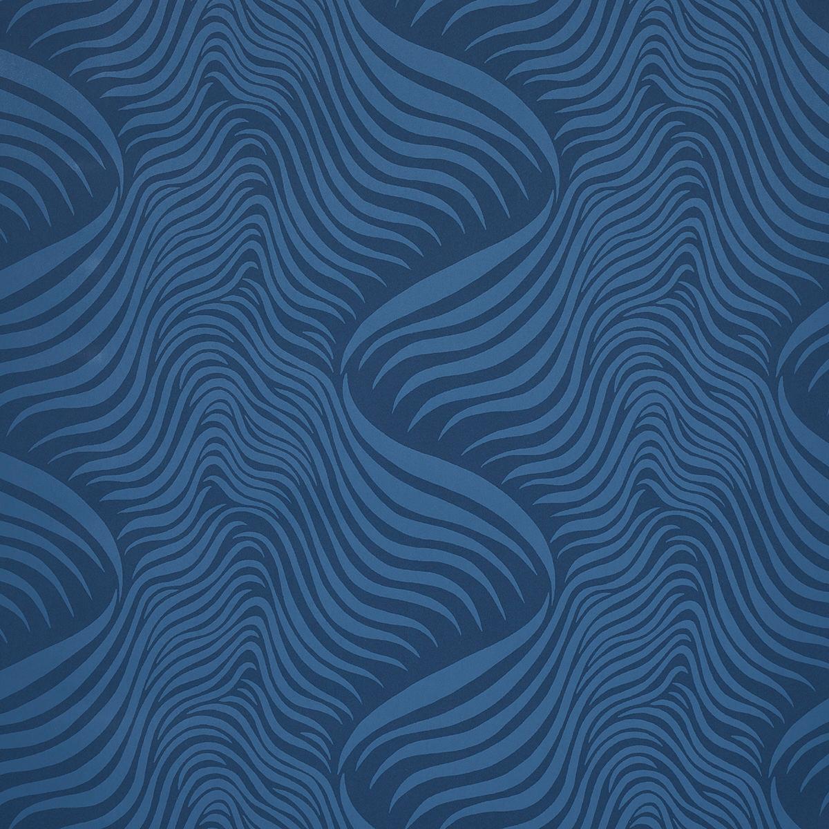 Schumacher Sauvage Navy Wallpaper