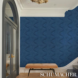 Schumacher Sauvage Navy Wallpaper