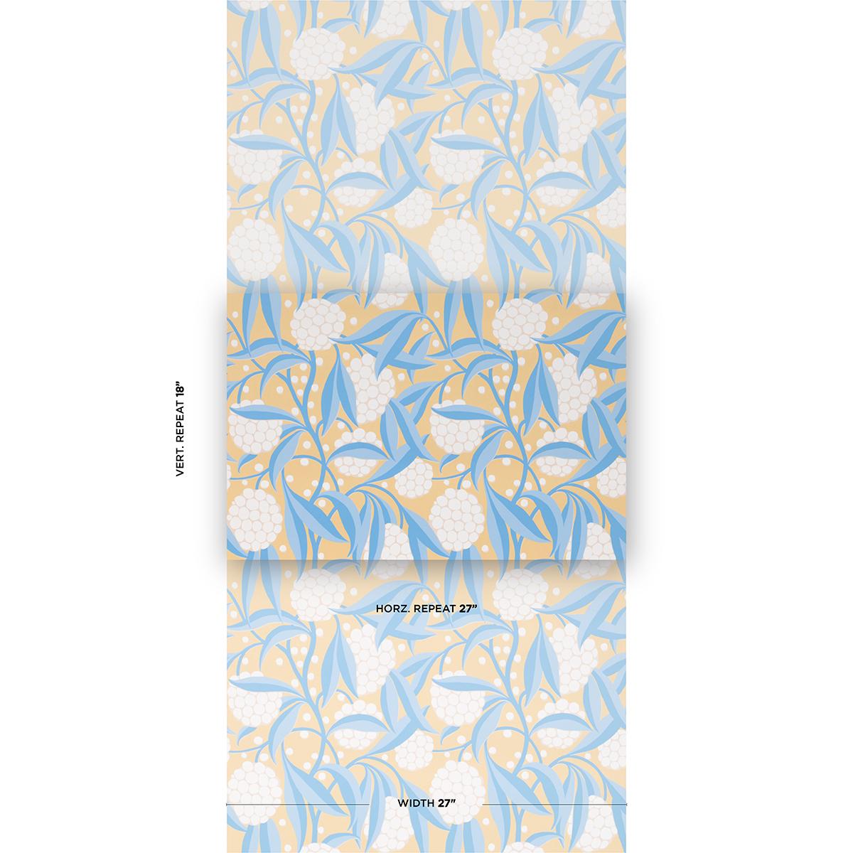 Schumacher Rubus Yellow Wallpaper