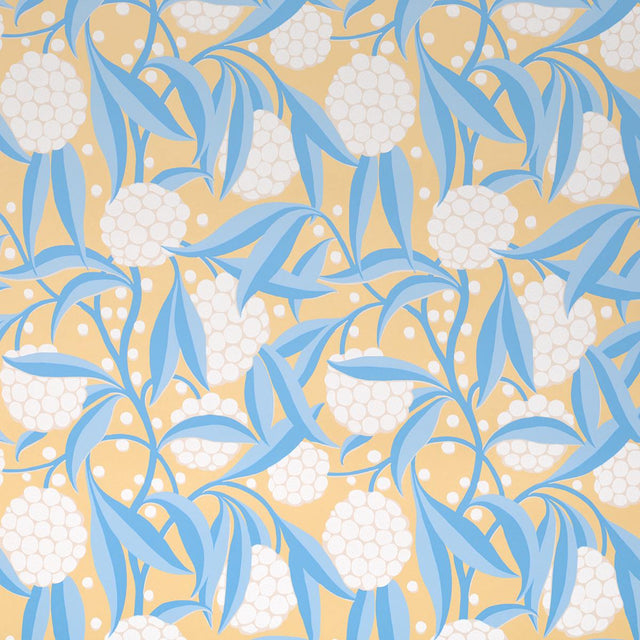 Schumacher Rubus Yellow Wallpaper