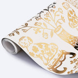 Schumacher Hellene Mylar Gold Wallpaper