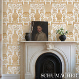 Schumacher Hellene Mylar Gold Wallpaper