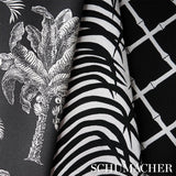 Schumacher Grand Palms Indoor/Outdoor Black Fabric