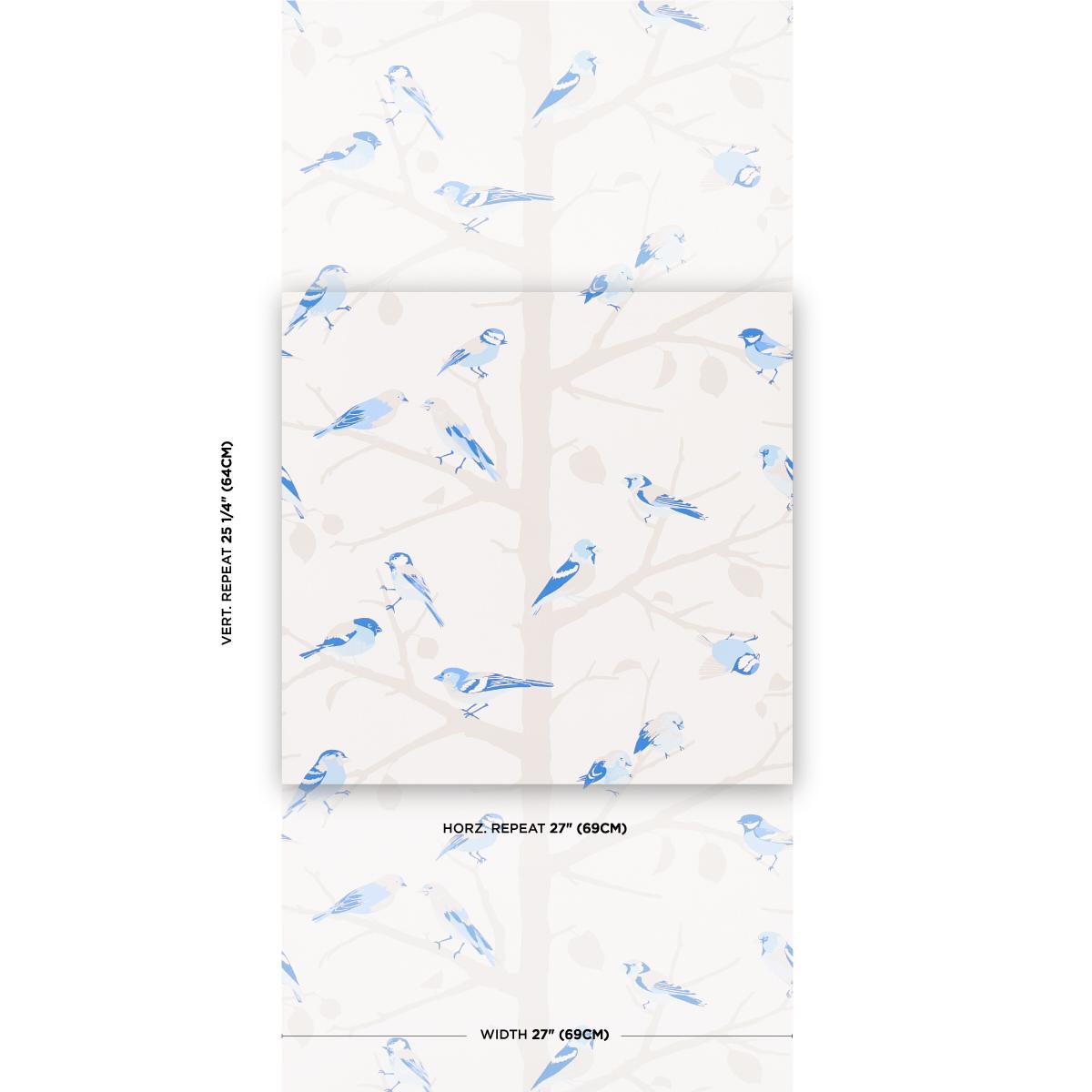 Schumacher A-Twitter Blues Wallpaper