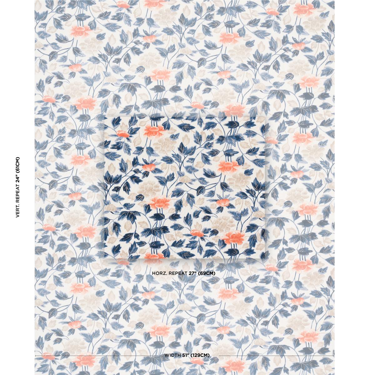 Schumacher Imari Blue Ink Fabric