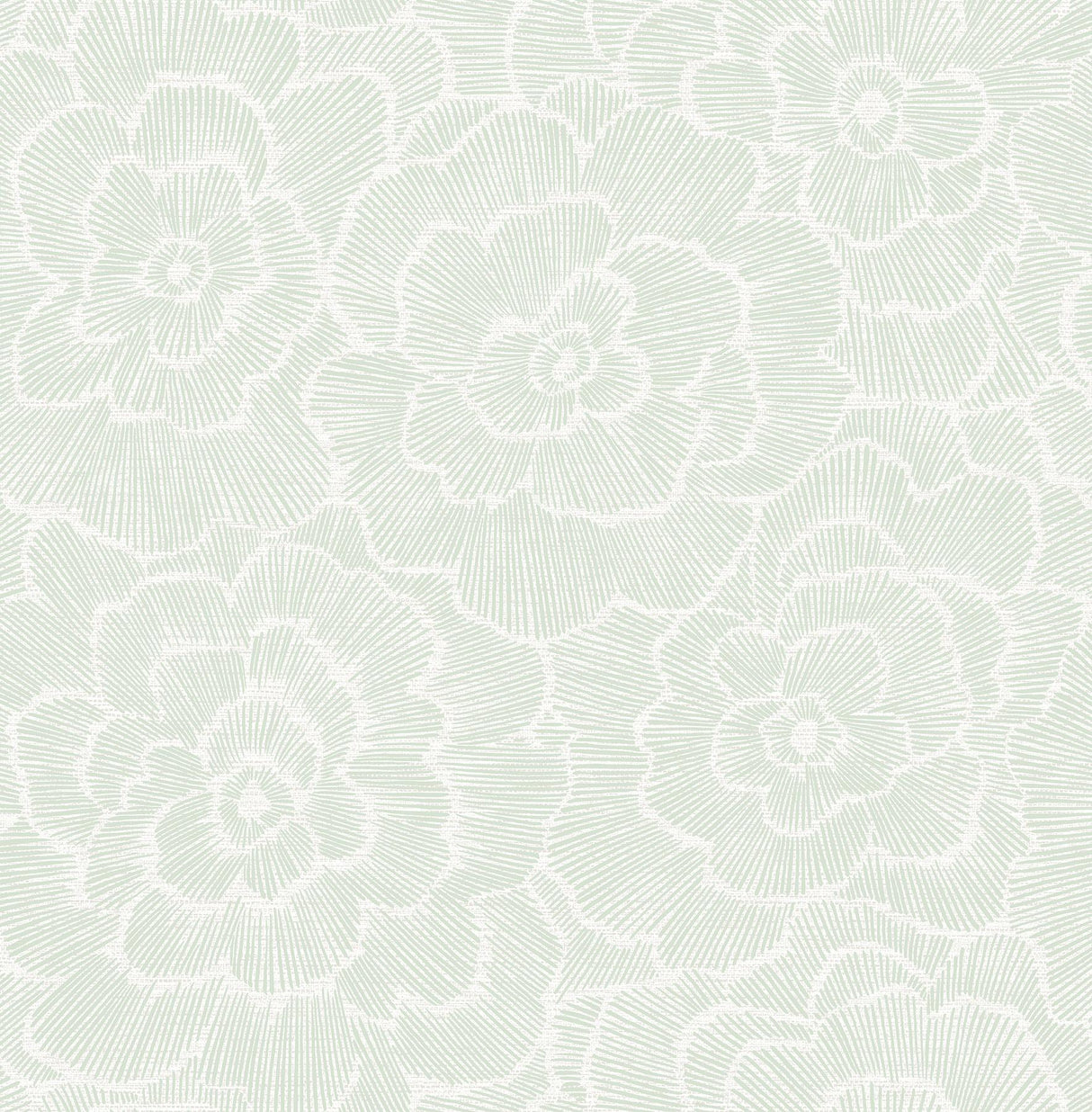 A-Street Prints Periwinkle Light Green Textured Floral Wallpaper