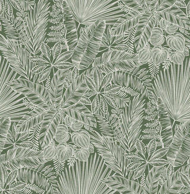 A-Street Prints Vita Green Botanical Wallpaper