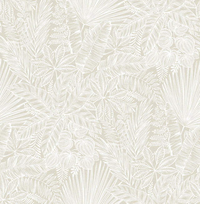A-Street Prints Vita Off-White Botanical Wallpaper