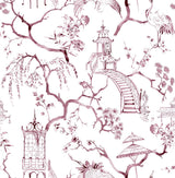 A-Street Prints Serena Plum Chinoiserie Wallpaper