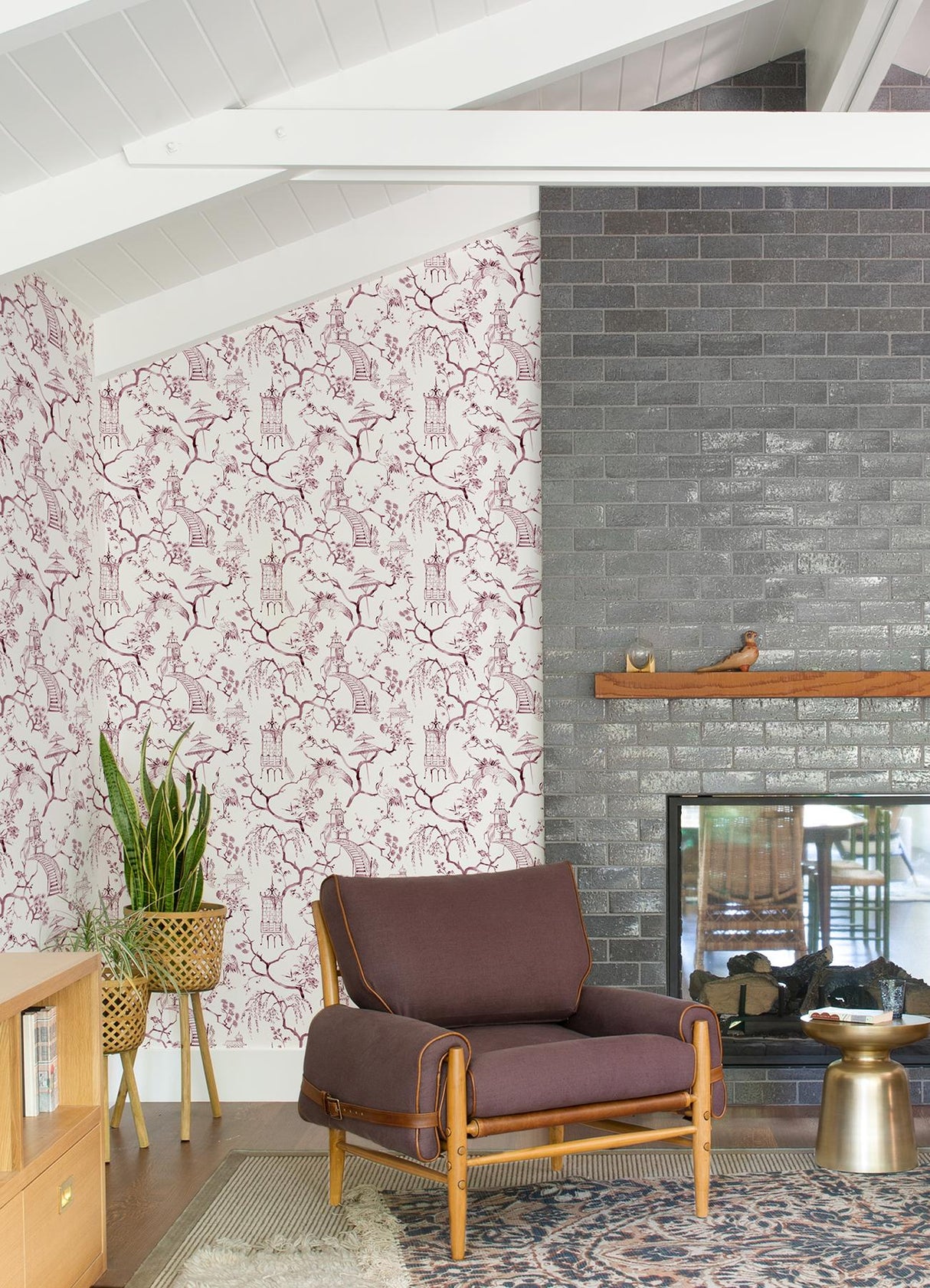A-Street Prints Serena Plum Chinoiserie Wallpaper