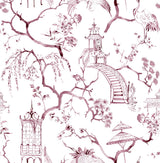 A-Street Prints Serena Plum Chinoiserie Wallpaper